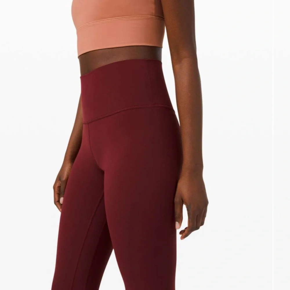 Lululemon Athletica Red Merlot Align High-Rise Pants Size 6 NWT 28” - Picture 4 of 12